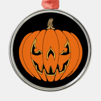 Ornement En Métal Conception de Halloween de citrouille effrayante J