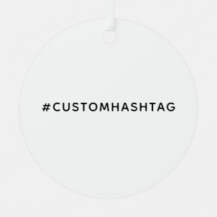 Ornement En Métal Conception de hashtag social personnalisé tendance