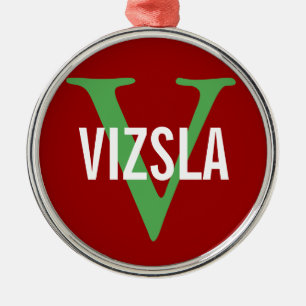 Ornement En Métal Conception de monogramme de race de Vizsla