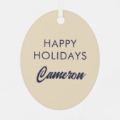 Ornement En Métal Conception de vidéos d'hiver (Verso)