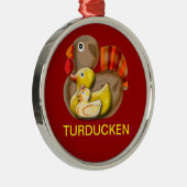 Ornement En Métal Conception personnalisable de Turducken (Droite)