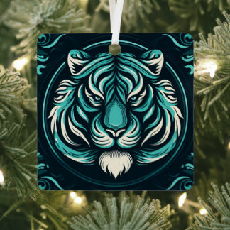 Ornement En Métal Conception turquoise De Tigre Aussi