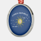 Ornement En Métal Conch Republic Flag (Gauche)