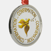 Ornement En Métal Confirmation en or et Holy Spirit (Droite)