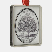 Ornement En Métal Connecticut State Quarter (Droite)