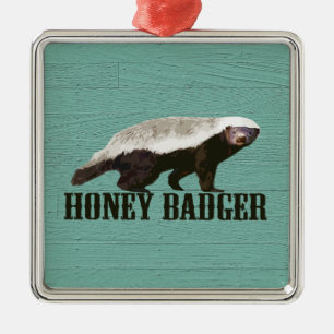 Ornement En Métal Cool Rustic Honey Badger