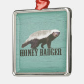 Ornement En Métal Cool Rustic Honey Badger (Gauche)