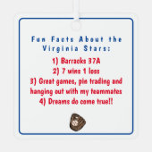 Ornement En Métal Cooperstown NY Baseball Custom Year Team Fun Fun F (Verso)