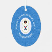 Ornement En Métal Coréen (Sud) Hanoukka Angel Année Nom Tour (Avant gauche)