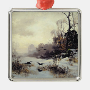 Ornement En Métal Corneilles en hiver Landscape, 1907
