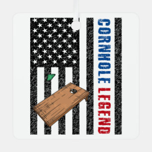 Ornement En Métal Cornhole Legend USA