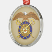 Ornement En Métal CORPS DE QUARTIERS Noël (Gauche)