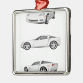 Ornement En Métal Corvette blanche : (Gauche)