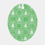 Ornement En Métal Cosy sapin de Noël affreux pull à damiers motif (Verso)