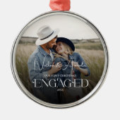 Ornement En Métal Couple engagé photo moderne (Devant)