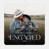 Ornement En Métal Couple engagé photo moderne (Recto)