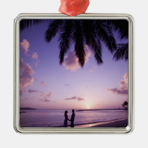 Ornement En Métal Couple sur la plage, Windjammer Landing, Sainte-Lu