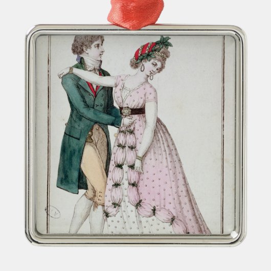 Ornement En Métal Couples élégants dansant la valse (Devant)