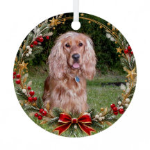 Couronne de Noël avec photo de compagnie personnal
