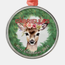 Couronne vintage avec florale de cerf