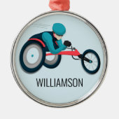 Ornement En Métal Course en fauteuil roulant (Devant)