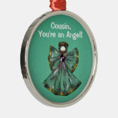 Ornement En Métal Cousin, tu es un ange ! (Droite)