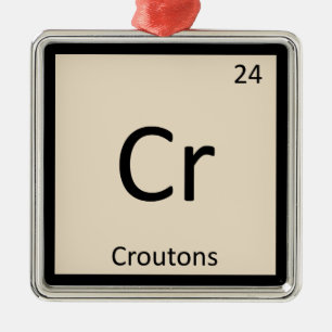 Ornement En Métal Cr - Croutons Chimie Symbole de table périodique
