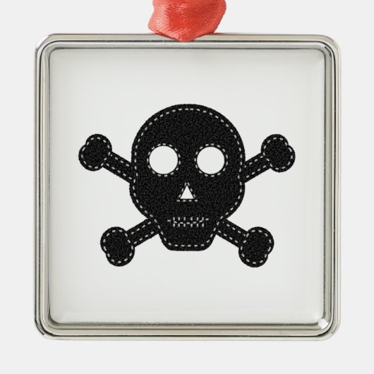 Ornement En Métal Crâne à flancs noirs (Devant)