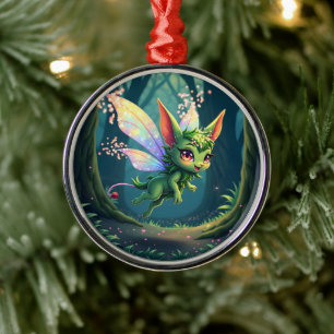 Ornement En Métal Créature de Fée Enchantée – Lutin de la Forêt Magi