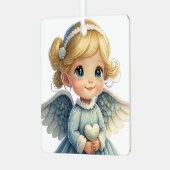 Ornement En Métal Créez le 1er Ange de Noël de votre bébé (Avant gauche)