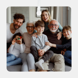 Ornement En Métal Créez vos propres photos recto-verso