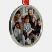 Ornement En Métal Créez vos propres photos recto-verso (Droite)