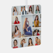 Ornement En Métal Créez votre propre collage de 13 photos (Avant droite)