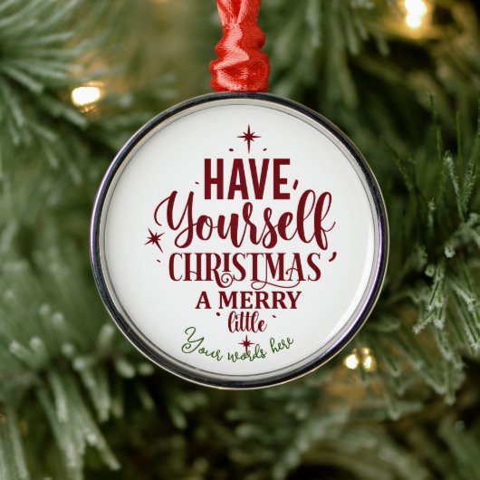 Ornement En Métal Créez votre propre joyeux petit Noël (Arbre)