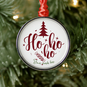 Ornement En Métal Créez Votre Propre Noël Ho Ho Ho