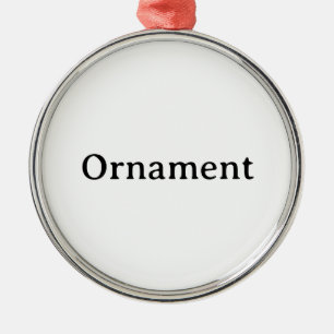 Ornement En Métal Créez Votre Propre Rond Premium Simple Personnalis