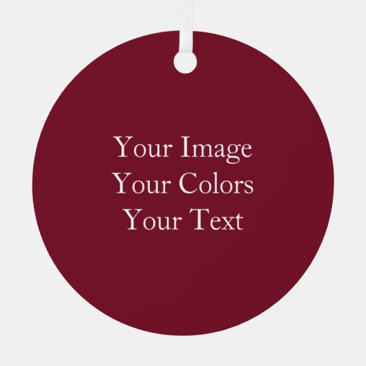 Ornement En Métal Créez votre propre vin rouge (Recto)