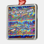 Ornement En Métal Cristaux d'acétate de zinc sous le microscope (Gauche)