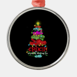 Ornement En Métal Croquin Autour Du Cadeau De L'Arbre De Noël