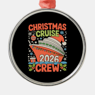 Ornement En Métal Cruise Crew 2026 Christmas Ship Santa Xmas Holiday