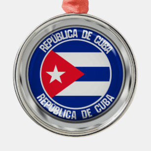 Ornement En Métal Cuba Round Emblem