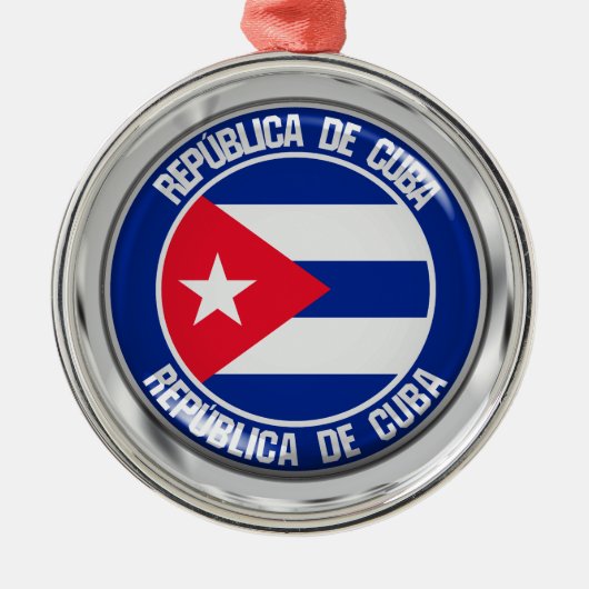 Ornement En Métal Cuba Round Emblem (Devant)