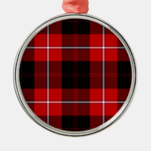 Ornement En Métal Cunningham Tartan rouge noir