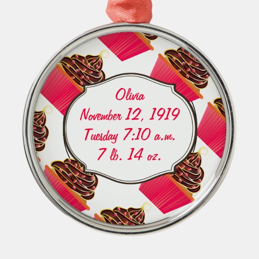 Ornement En Métal Cupcakes (Devant)