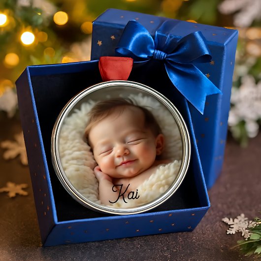 Ornement En Métal Custom Baby Ornament – Dream Softly