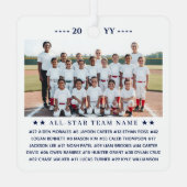 Ornement En Métal Custom Baseball Team Player Photo Sports Keepsake (Verso)