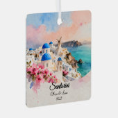 Ornement En Métal Custom Couple’s Travel Keepsake (Avant droite)