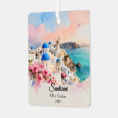 Ornement En Métal Custom Couple’s Travel Keepsake (Avant gauche)