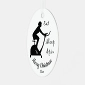 Ornement En Métal Custom Dated Christmas Spinning class, cycle (Avant gauche)