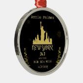 Ornement En Métal Custom New York Marathon Finisher Gift (Droite)